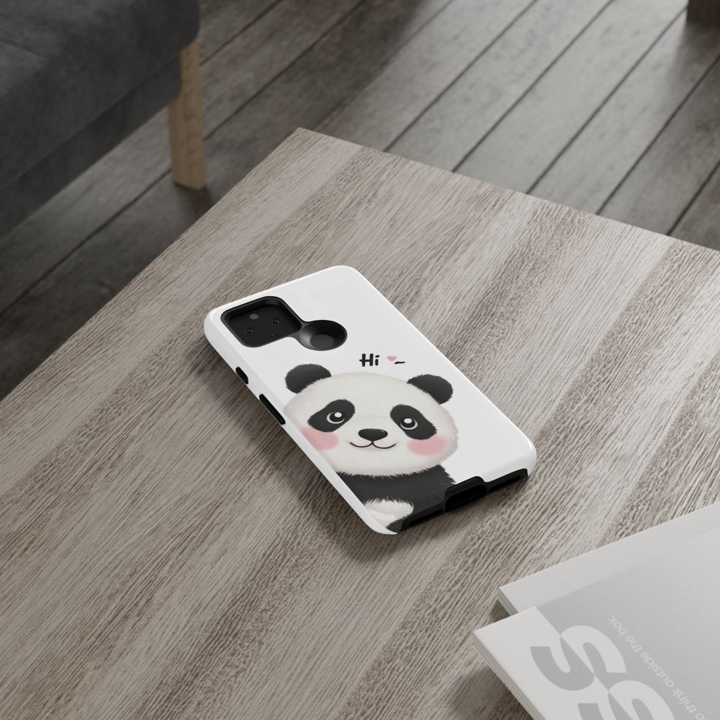 "Hi Cute Panda" Phone Case for iPhone, Samsung Galaxy, and Google Pixel devices