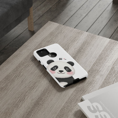 "Hi Cute Panda" Phone Case for iPhone, Samsung Galaxy, and Google Pixel devices