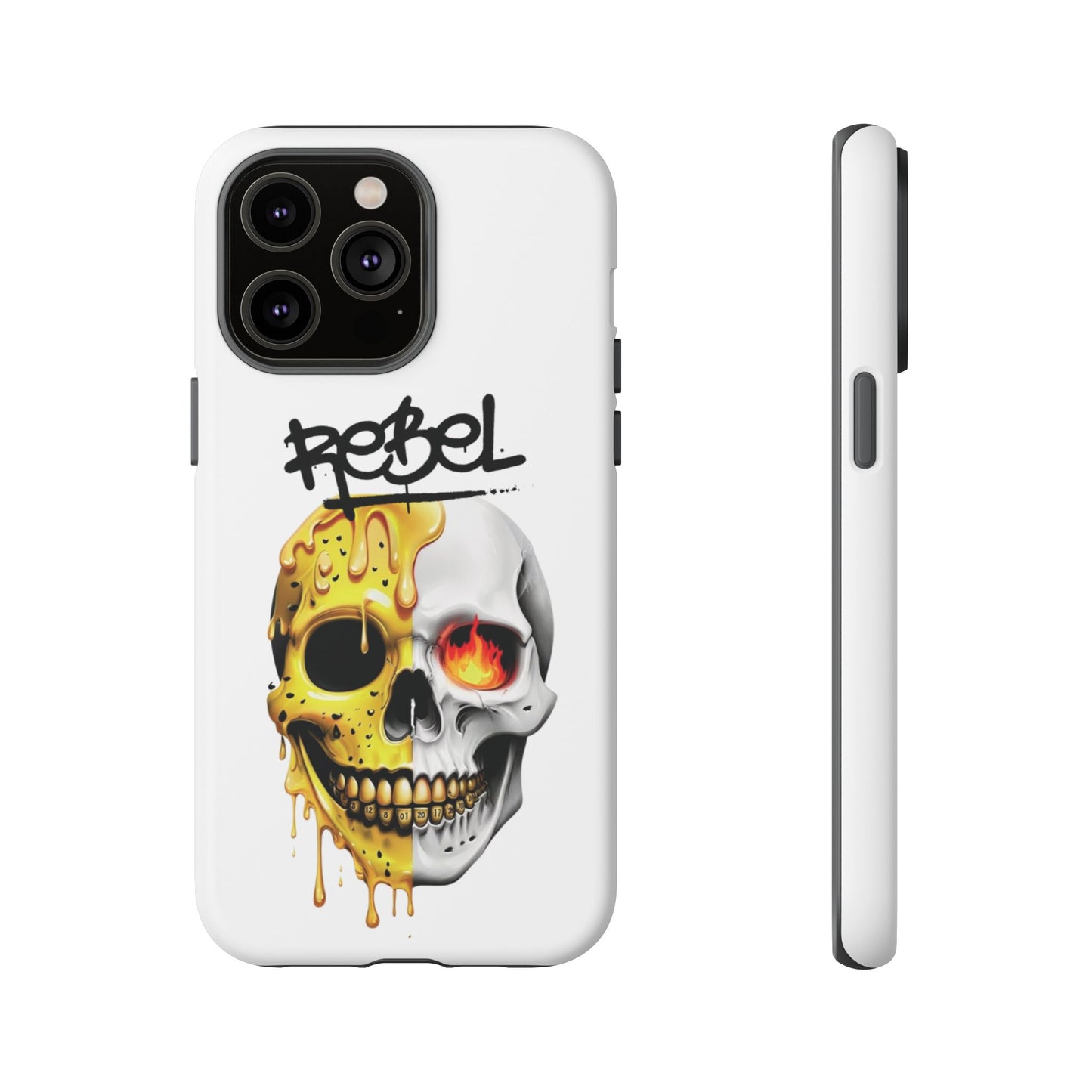 Rebel Skull Phone Case - White