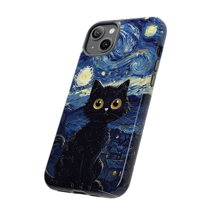 Cat under the stars, cute phone cases, Extra durable, Tough Cases, Pick your size