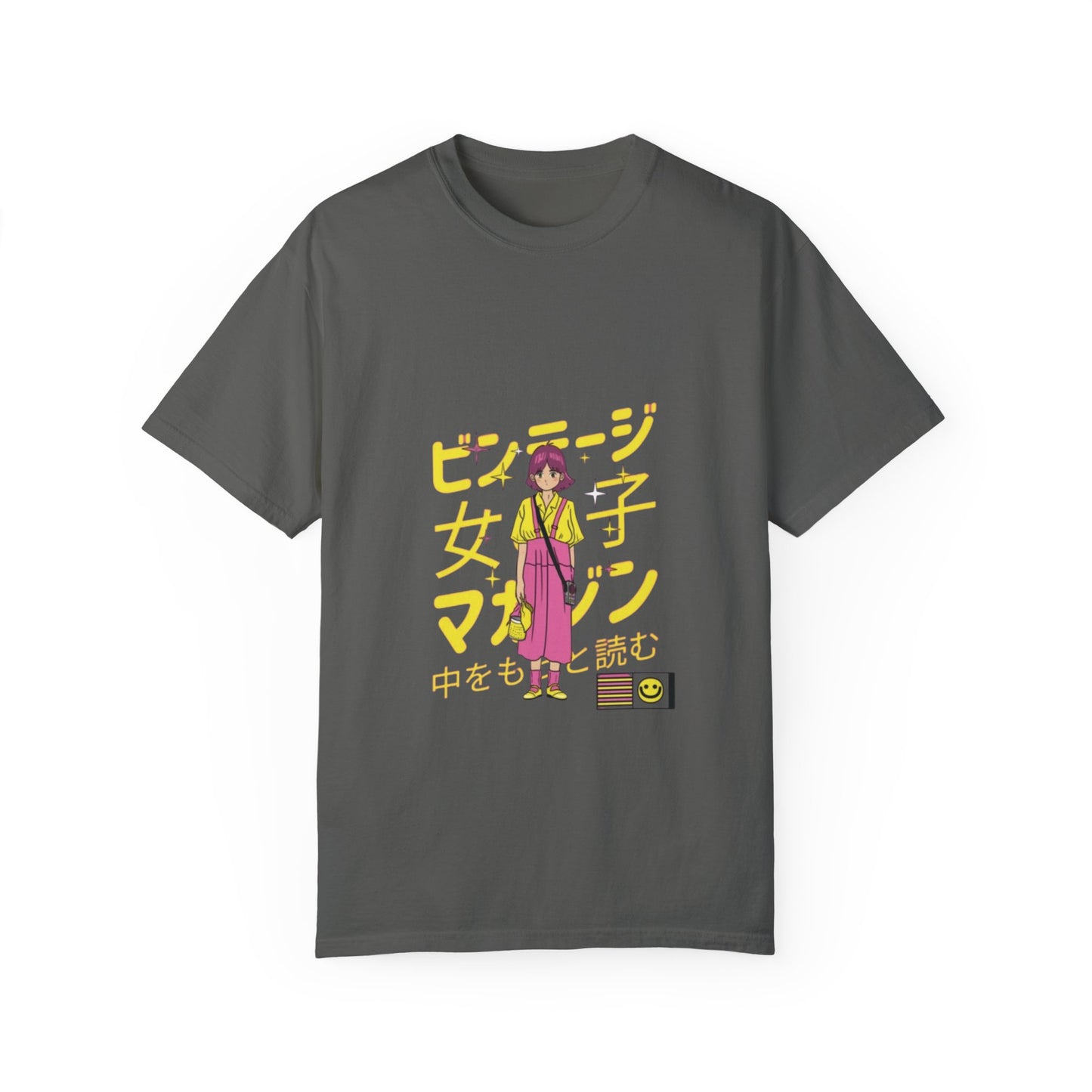 Anime Girl, Graphic T-shirt, Unisex Garment-Dyed