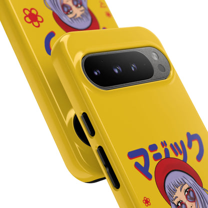 "Anime Cool Girl" Yellow Phone Cases – Bold, Stylish & Made for Any Phone! 💛✨ Pick Your Perfect Fit! -  iPhone, Samsung Galaxy, and Google Pixel