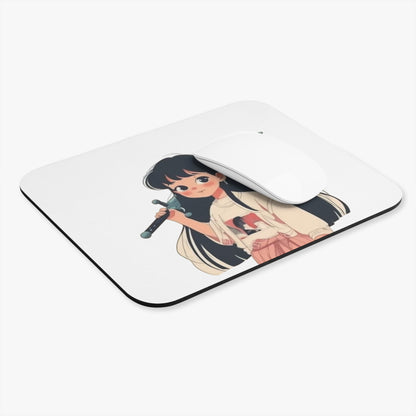 'Cutie With A Sword' Mouse Pad (Rectangle) - Smooth sliding and stain resistant