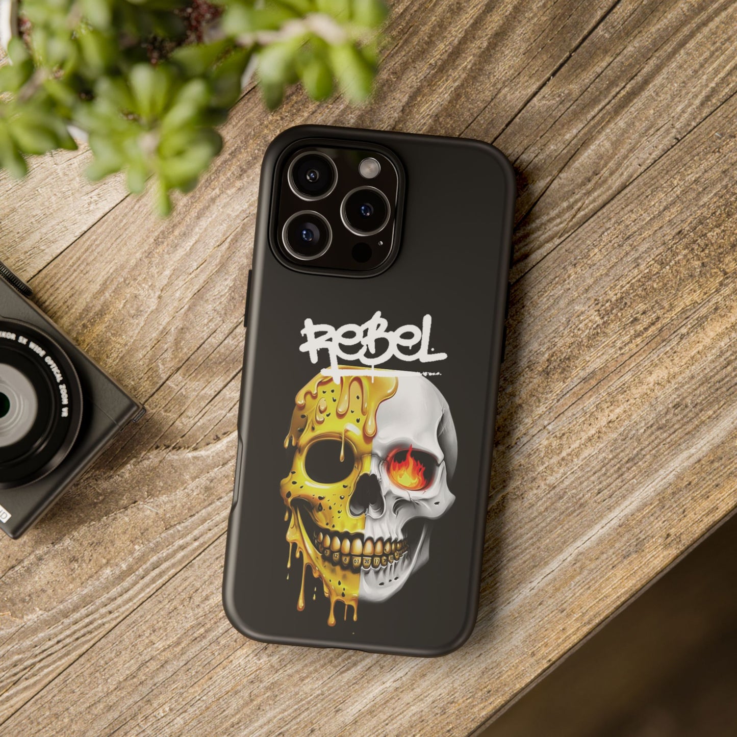 Rebel Skull Phone Case - Black