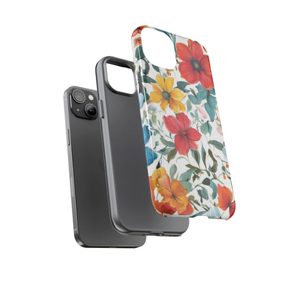 Floral Phone Cases for  iPhone, Samsung Galaxy, and Google Pixel devices - Double layers for extra durability and protection