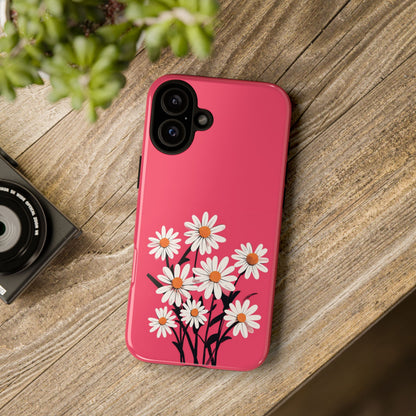 Daisy Flower Phone Case - Vibrant Pink Daisy Design