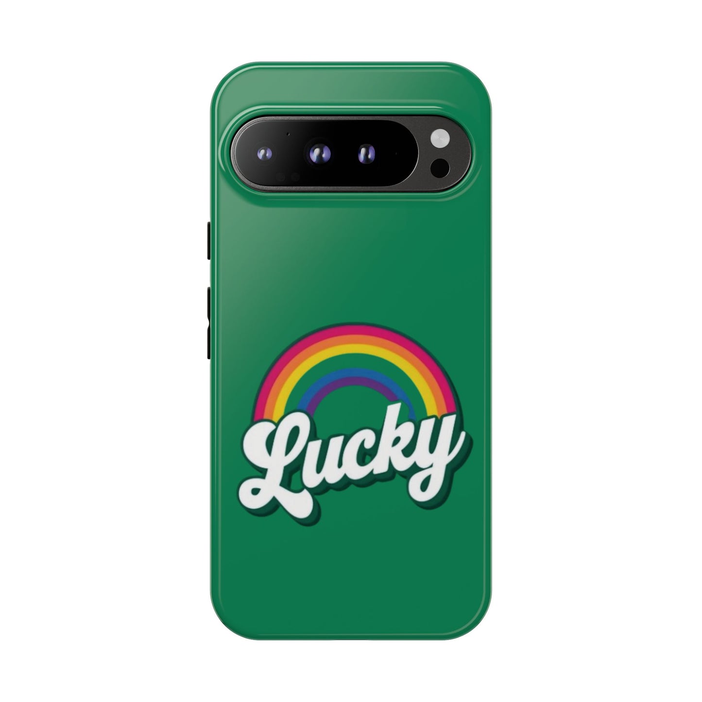 Lucky Rainbow Tough Phone Cases, iPhone, Samsung Galaxy, Google Pixel, Choose any phone model