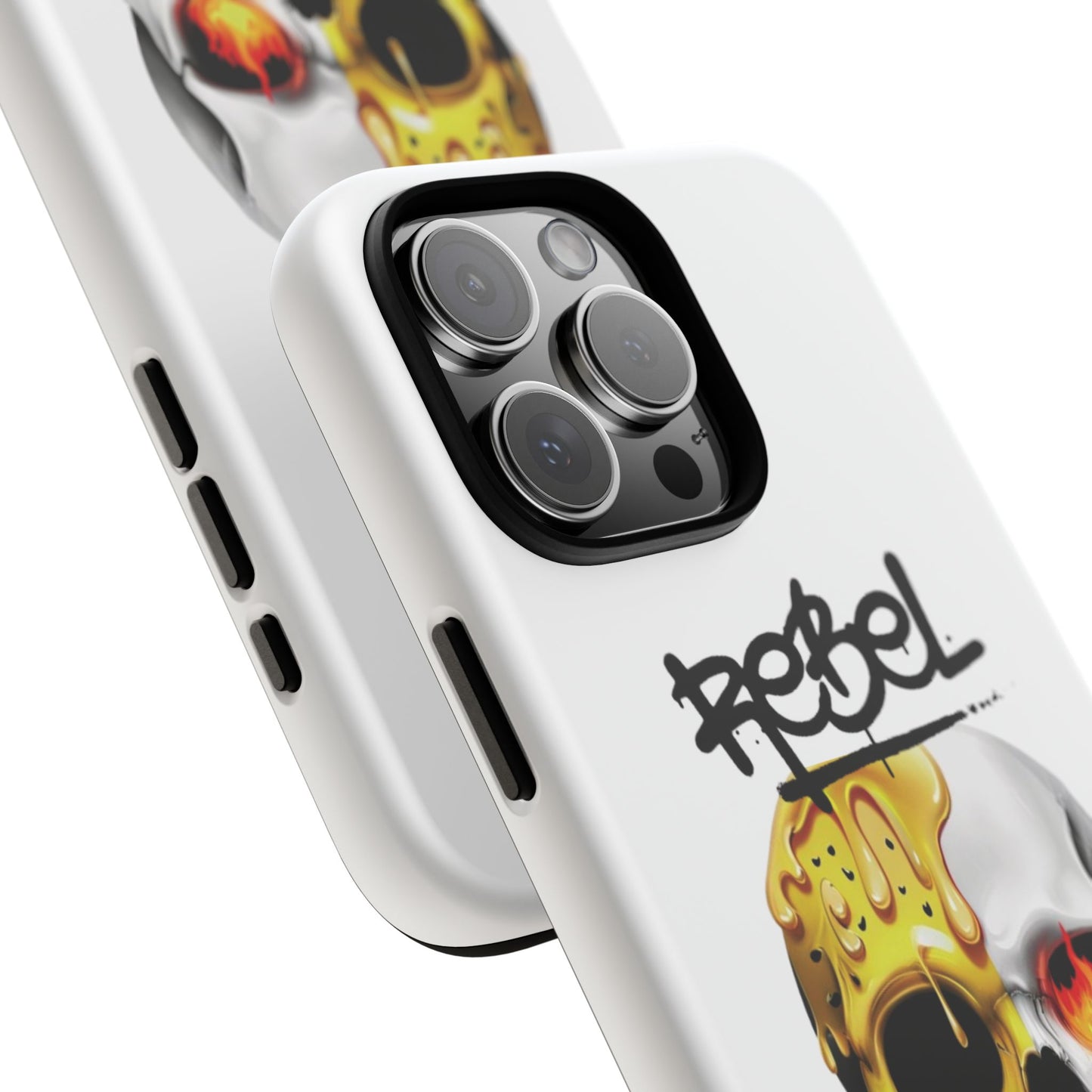 Rebel Skull Phone Case - White