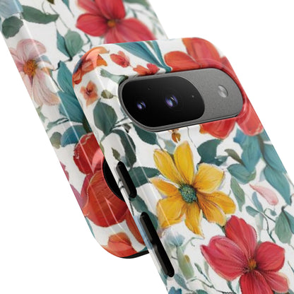 Floral Phone Cases for  iPhone, Samsung Galaxy, and Google Pixel devices - Double layers for extra durability and protection