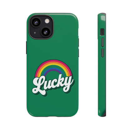 Lucky Rainbow Tough Phone Cases, iPhone, Samsung Galaxy, Google Pixel, Choose any phone model