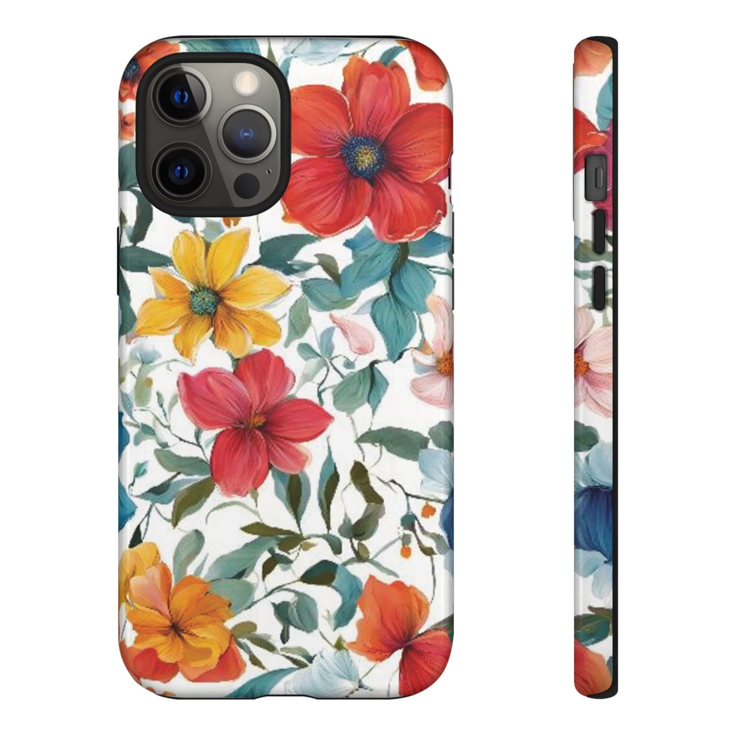 Floral Phone Cases for  iPhone, Samsung Galaxy, and Google Pixel devices - Double layers for extra durability and protection