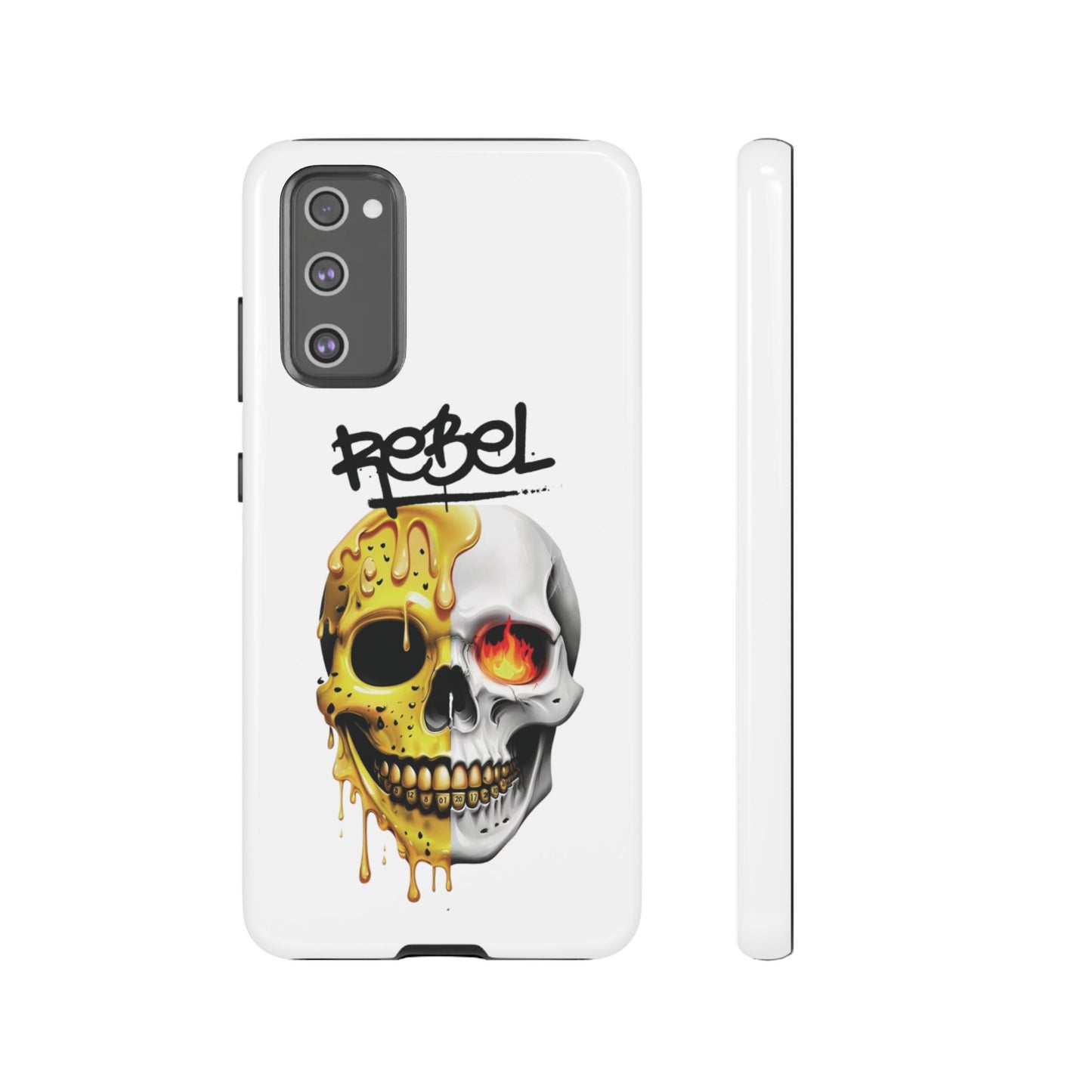 Rebel Skull Phone Case - White