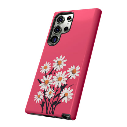 Daisy Flower Phone Case - Vibrant Pink Daisy Design