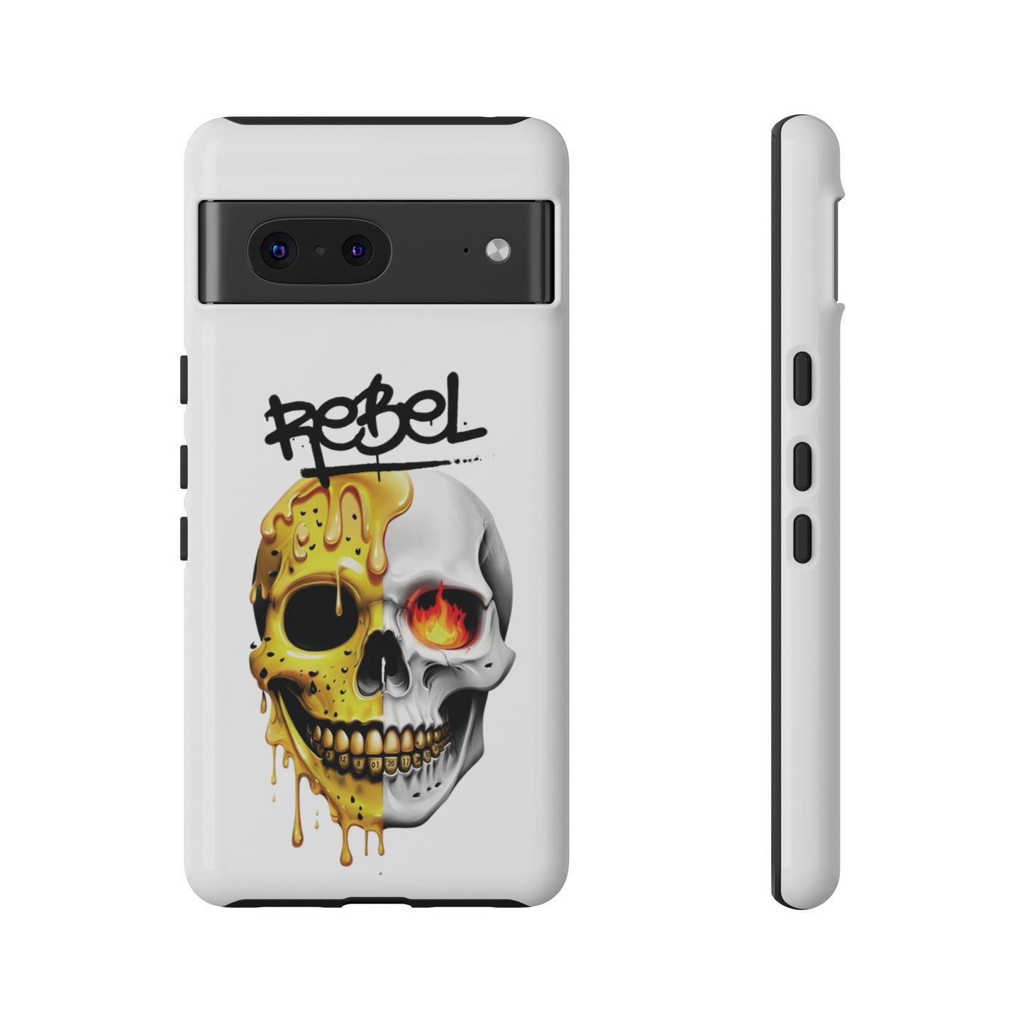 Rebel Skull Phone Case - White