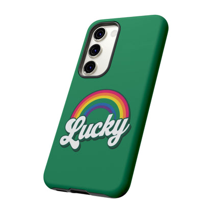 Lucky Rainbow Tough Phone Cases, iPhone, Samsung Galaxy, Google Pixel, Choose any phone model