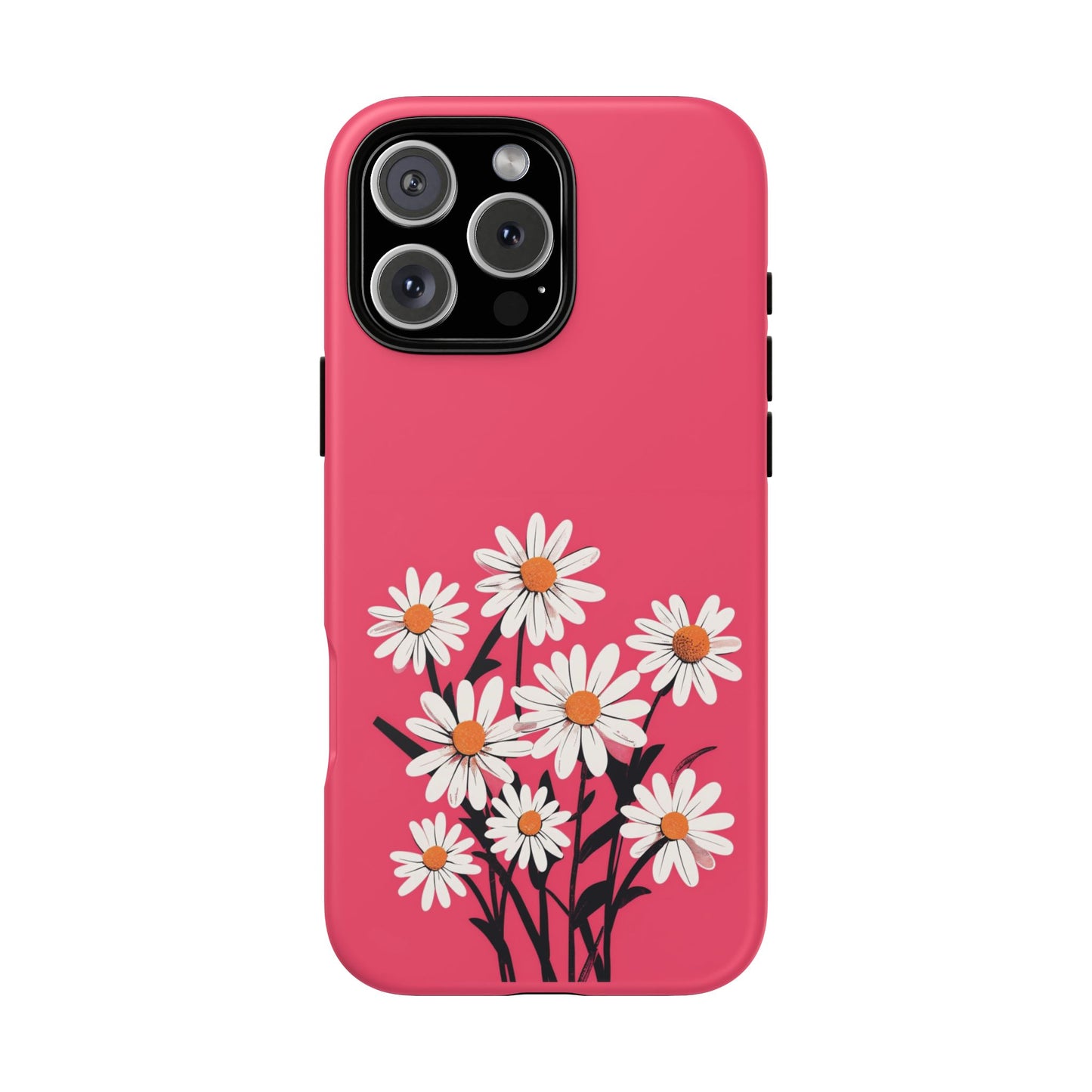 Daisy Flower Phone Case - Vibrant Pink Daisy Design