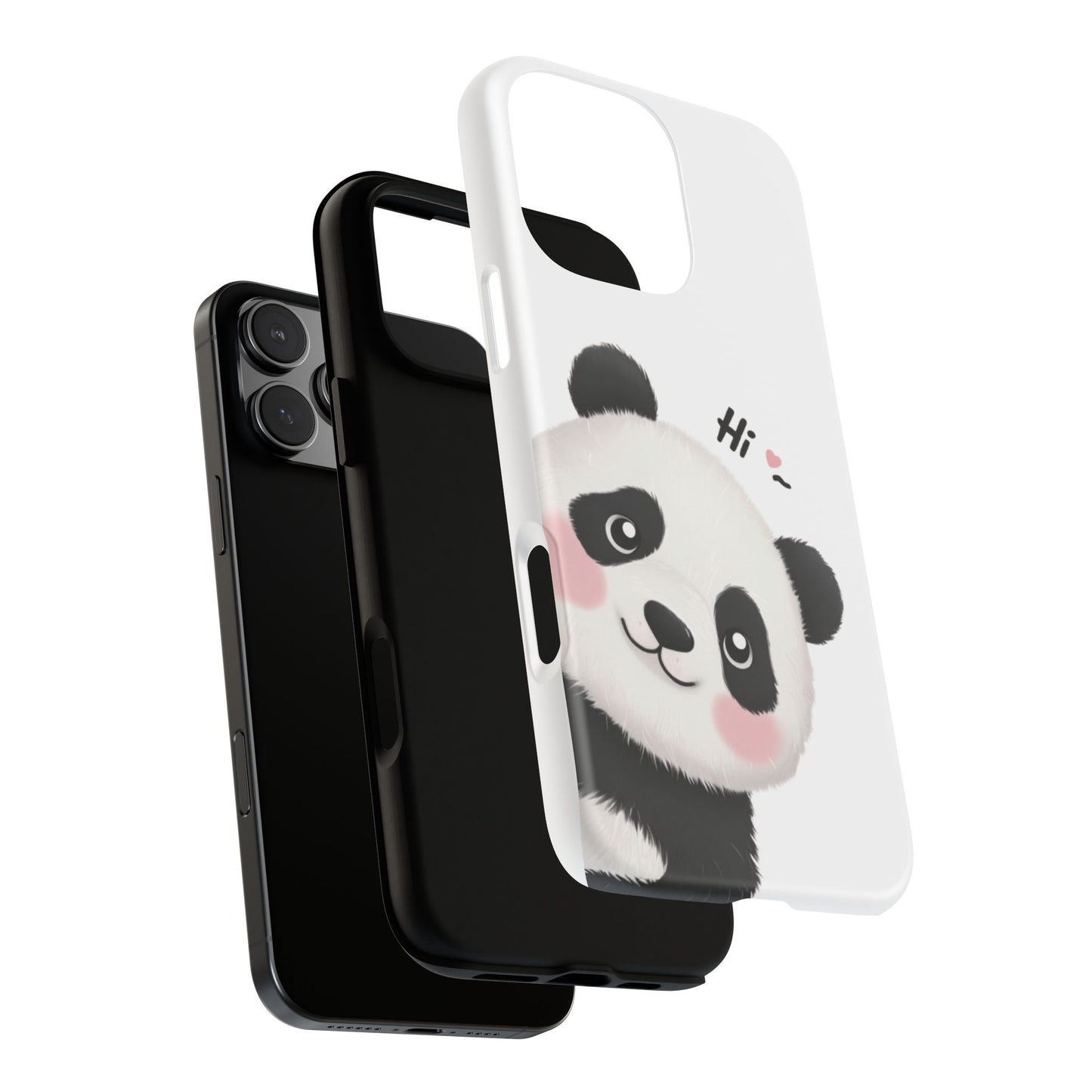 "Hi Cute Panda" Phone Case for iPhone, Samsung Galaxy, and Google Pixel devices