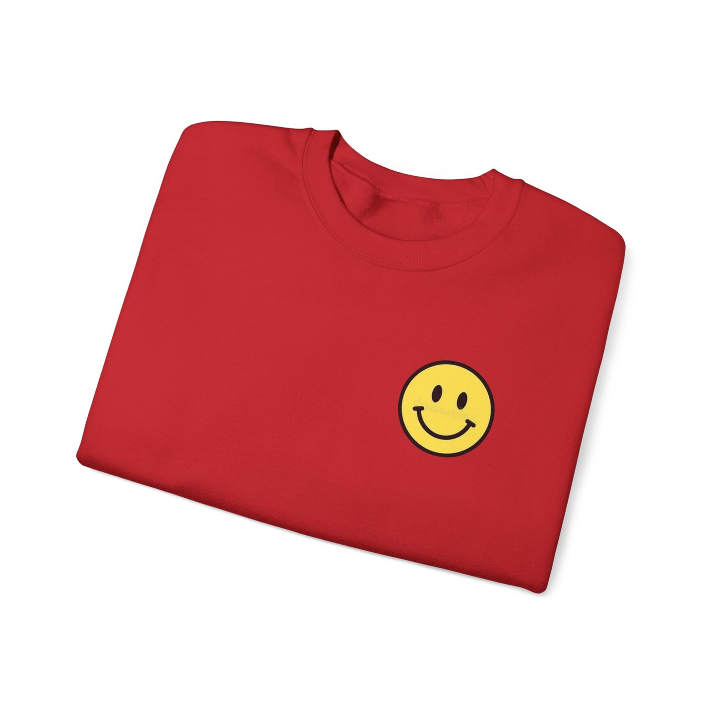 Happy Vibes Front And Back Design Sweatshirt - Smiley Face