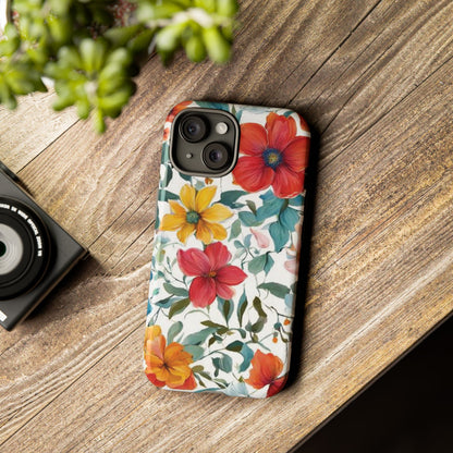 Floral Phone Cases for  iPhone, Samsung Galaxy, and Google Pixel devices - Double layers for extra durability and protection