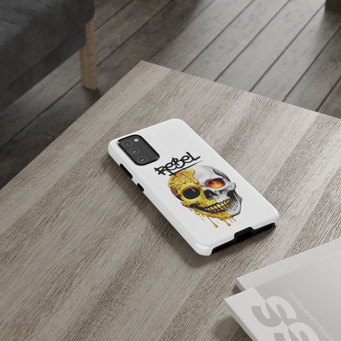 Rebel Skull Phone Case - White