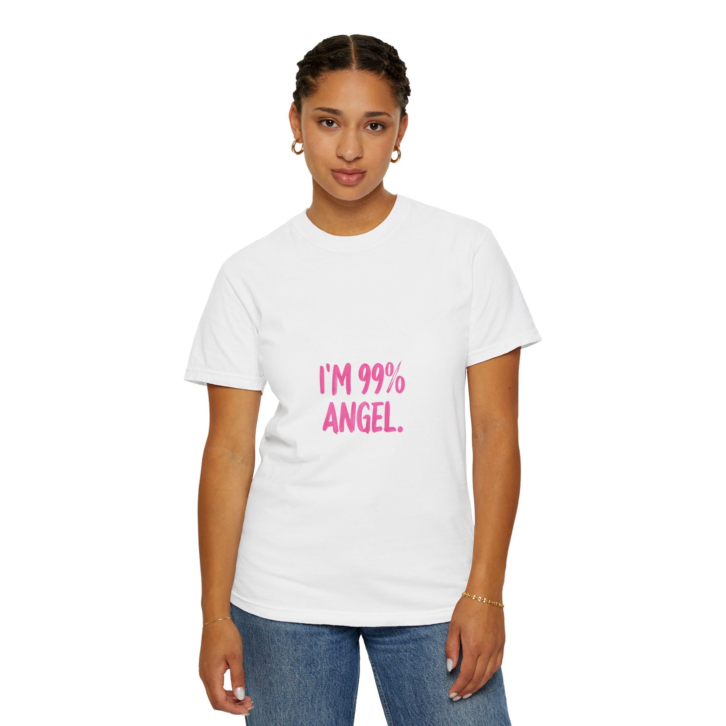 Playful Unisex T-Shirt – "I'M 99% ANGEL, BUT OHH THAT 1%"