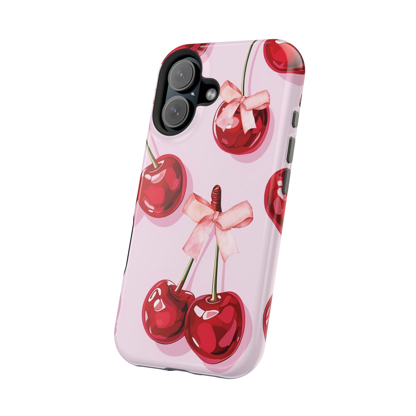 Cherry Ribbon Magnetic iPhone Caes - Durable, flexible, impact-resistant