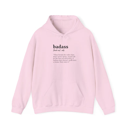 Badass Definition Hoodie – Black Text