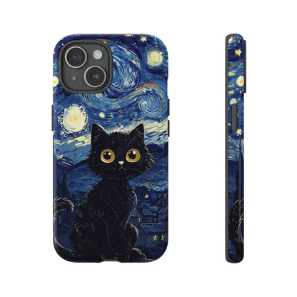 Cat under the stars, cute phone cases, Extra durable, Tough Cases, Pick your size