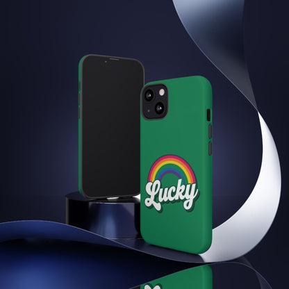 Lucky Rainbow Tough Phone Cases, iPhone, Samsung Galaxy, Google Pixel, Choose any phone model