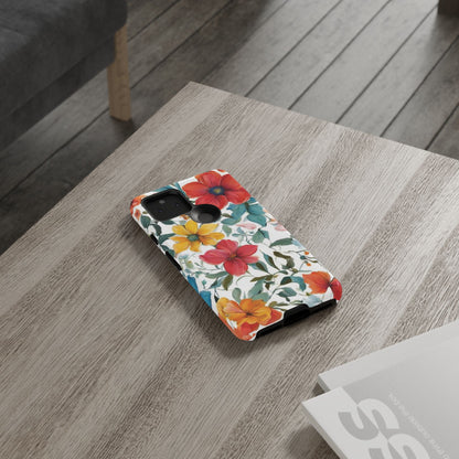 Floral Phone Cases for  iPhone, Samsung Galaxy, and Google Pixel devices - Double layers for extra durability and protection