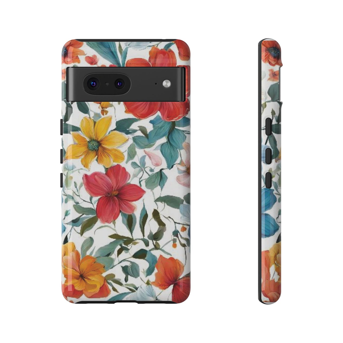 Floral Phone Cases for  iPhone, Samsung Galaxy, and Google Pixel devices - Double layers for extra durability and protection