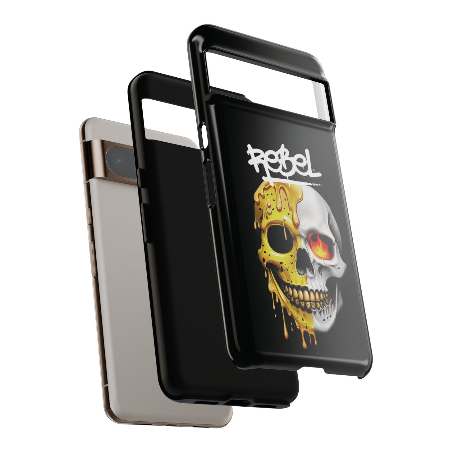 Rebel Skull Phone Case - Black