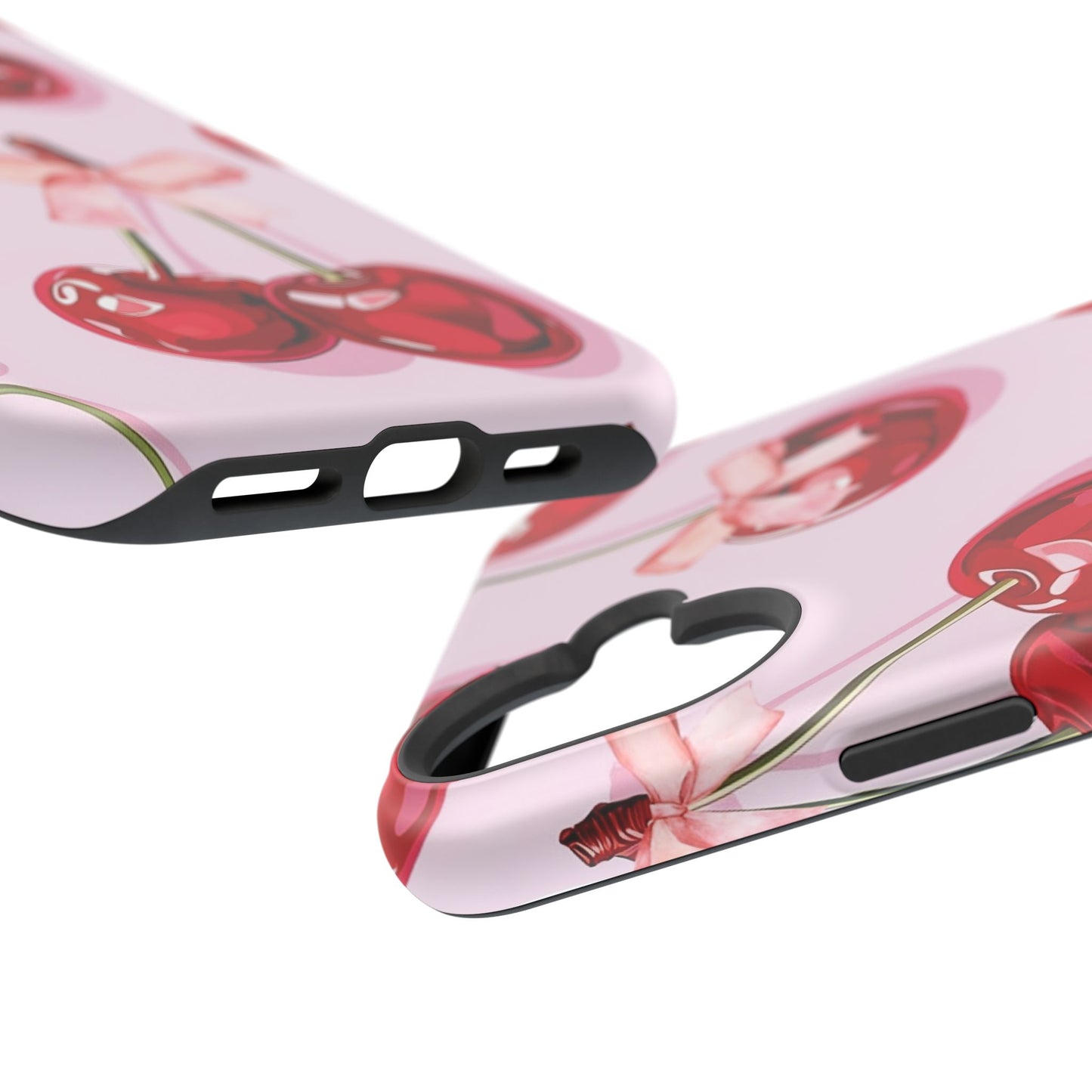 Cherry Ribbon Magnetic iPhone Caes - Durable, flexible, impact-resistant