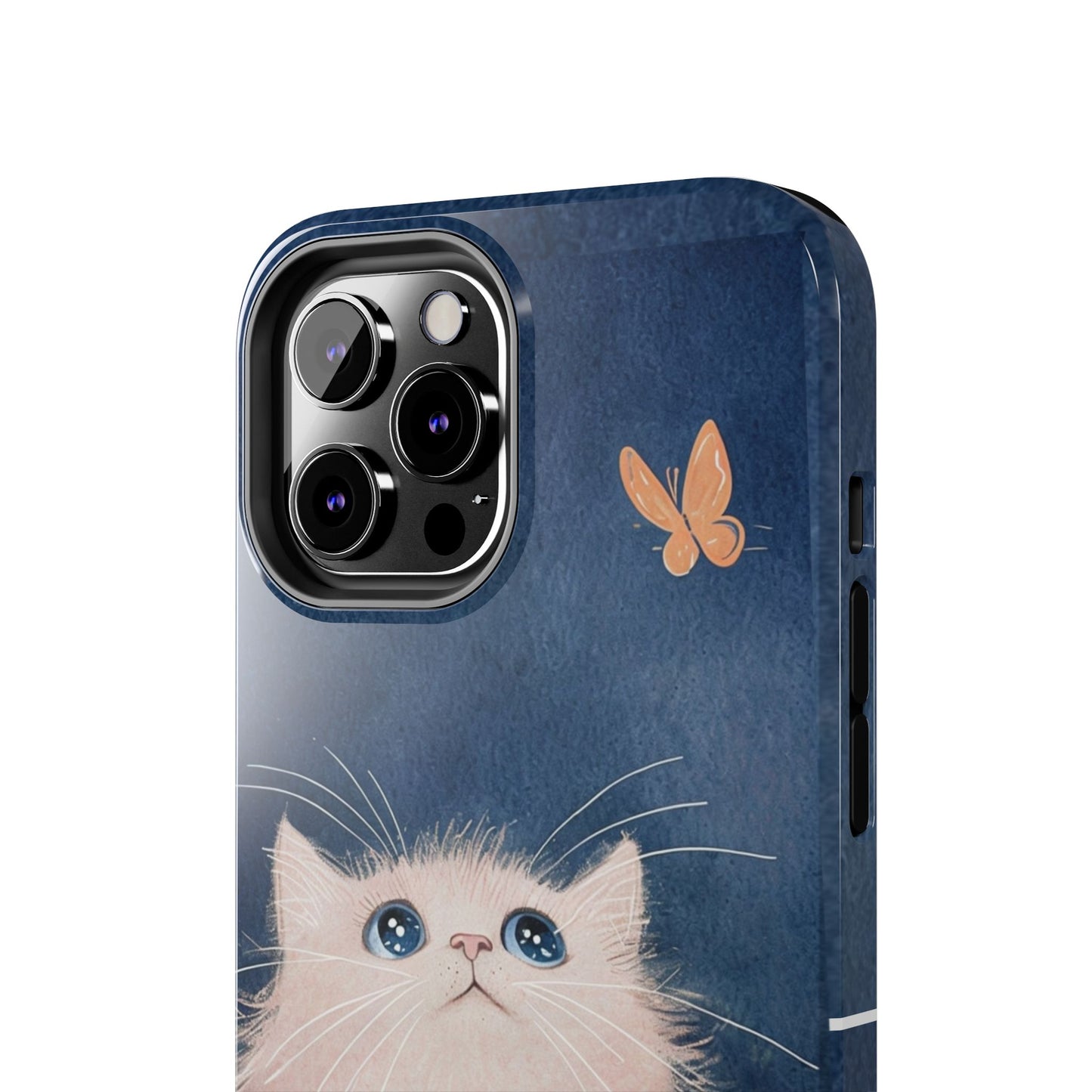 Cute Cat & Butterfly iPhone Case