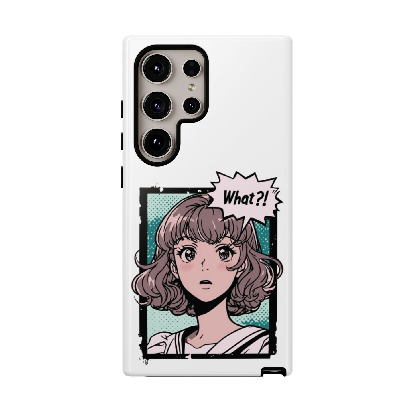 "What?!" Anime Phone Caes - Durable, Tough Cases - iPhone, Samsung Galaxy, and Google Pixel