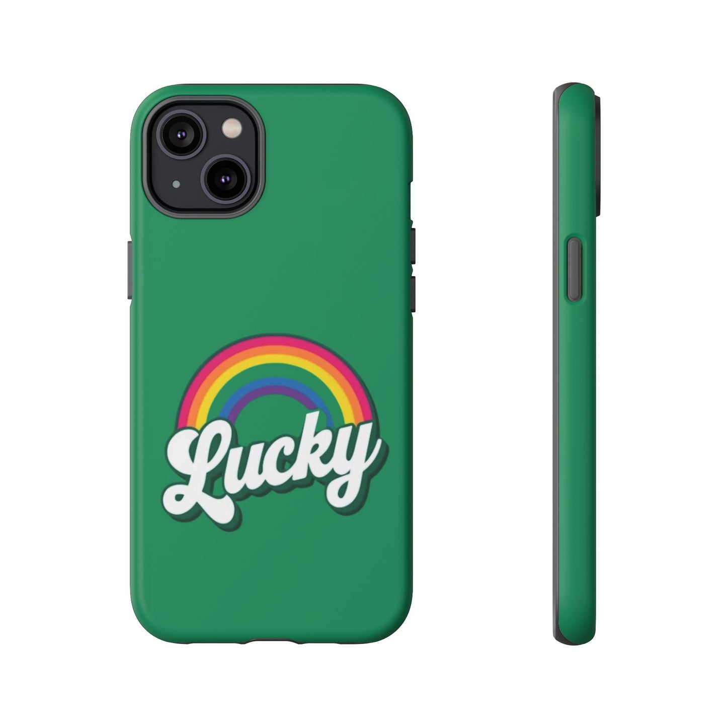 Lucky Rainbow Tough Phone Cases, iPhone, Samsung Galaxy, Google Pixel, Choose any phone model