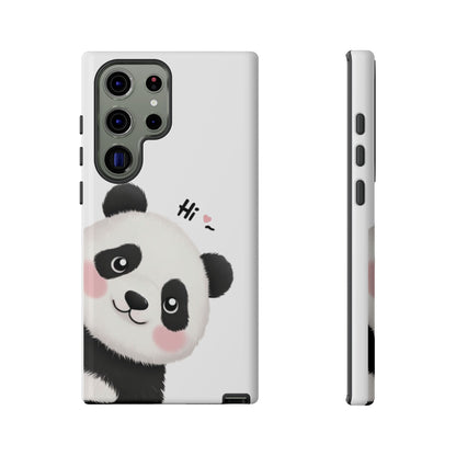 "Hi Cute Panda" Phone Case for iPhone, Samsung Galaxy, and Google Pixel devices