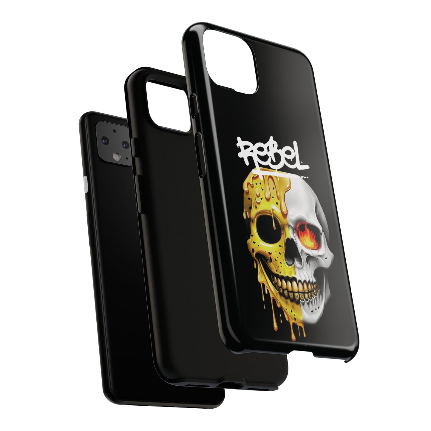 Rebel Skull Phone Case - Black