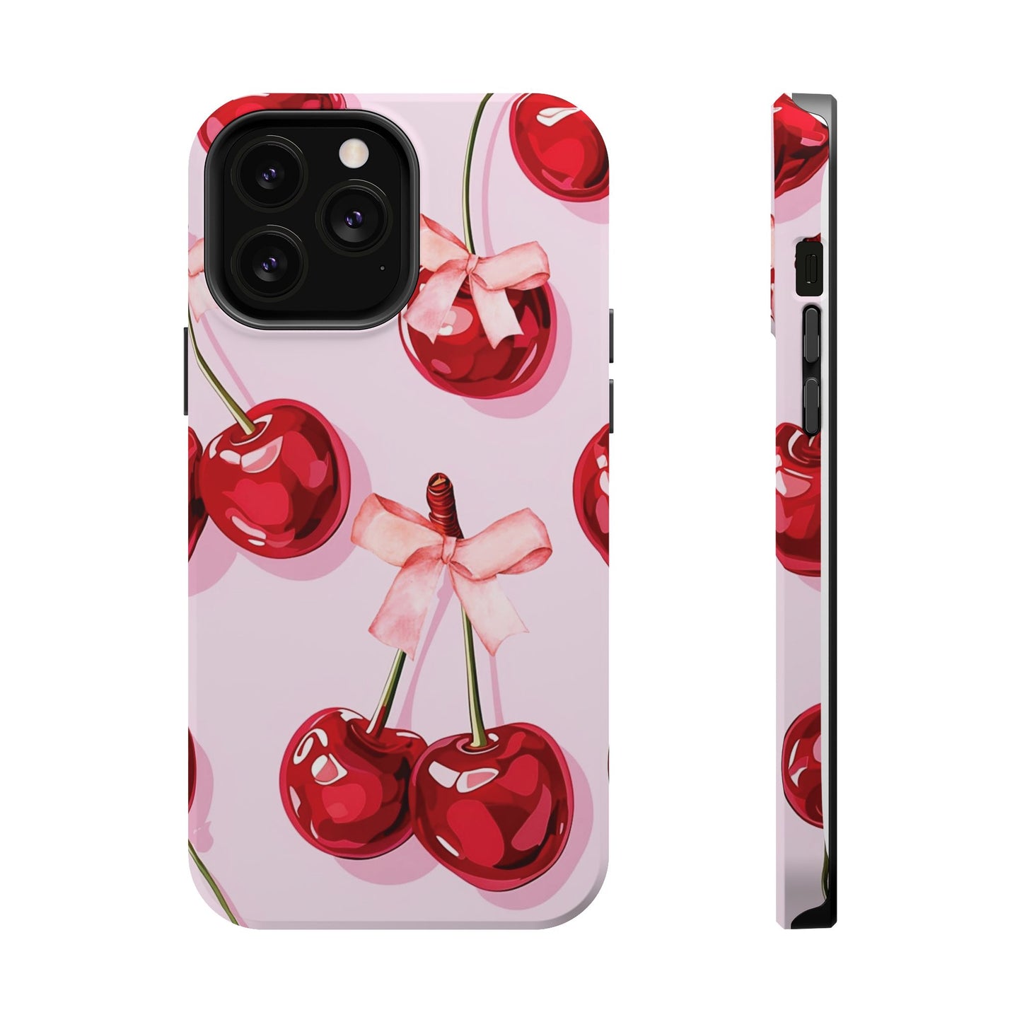 Cherry Ribbon Magnetic iPhone Caes - Durable, flexible, impact-resistant