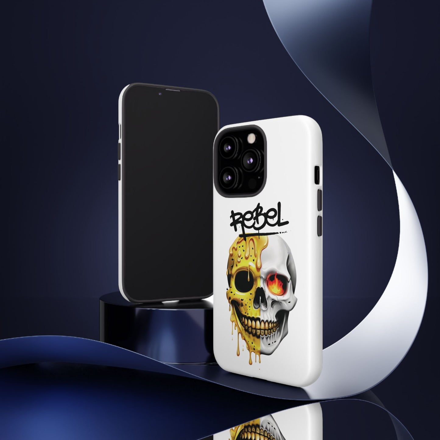 Rebel Skull Phone Case - White