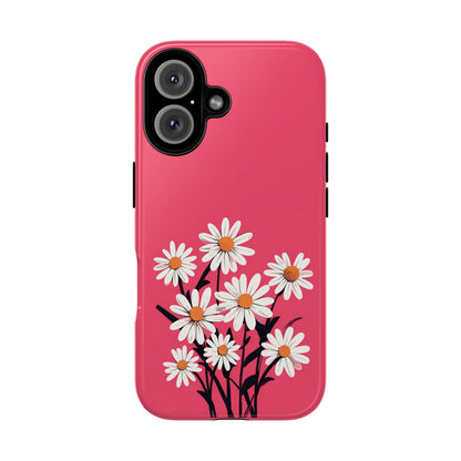 Daisy Flower Phone Case - Vibrant Pink Daisy Design