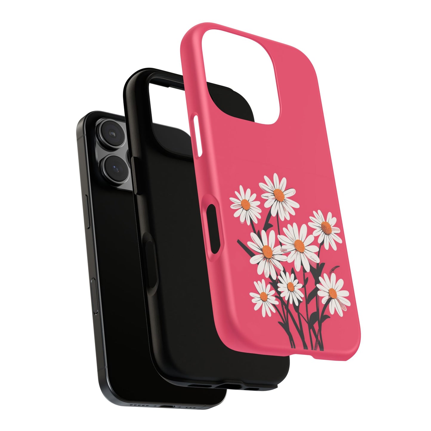 Daisy Flower Phone Case - Vibrant Pink Daisy Design