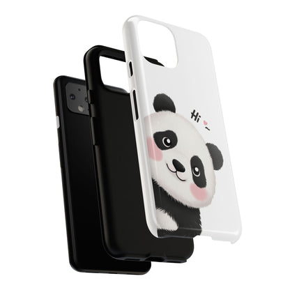 "Hi Cute Panda" Phone Case for iPhone, Samsung Galaxy, and Google Pixel devices