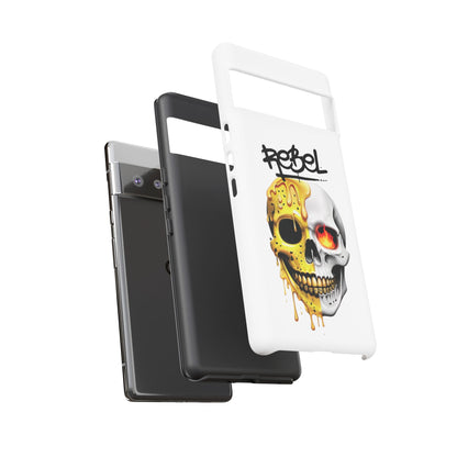 Rebel Skull Phone Case - White