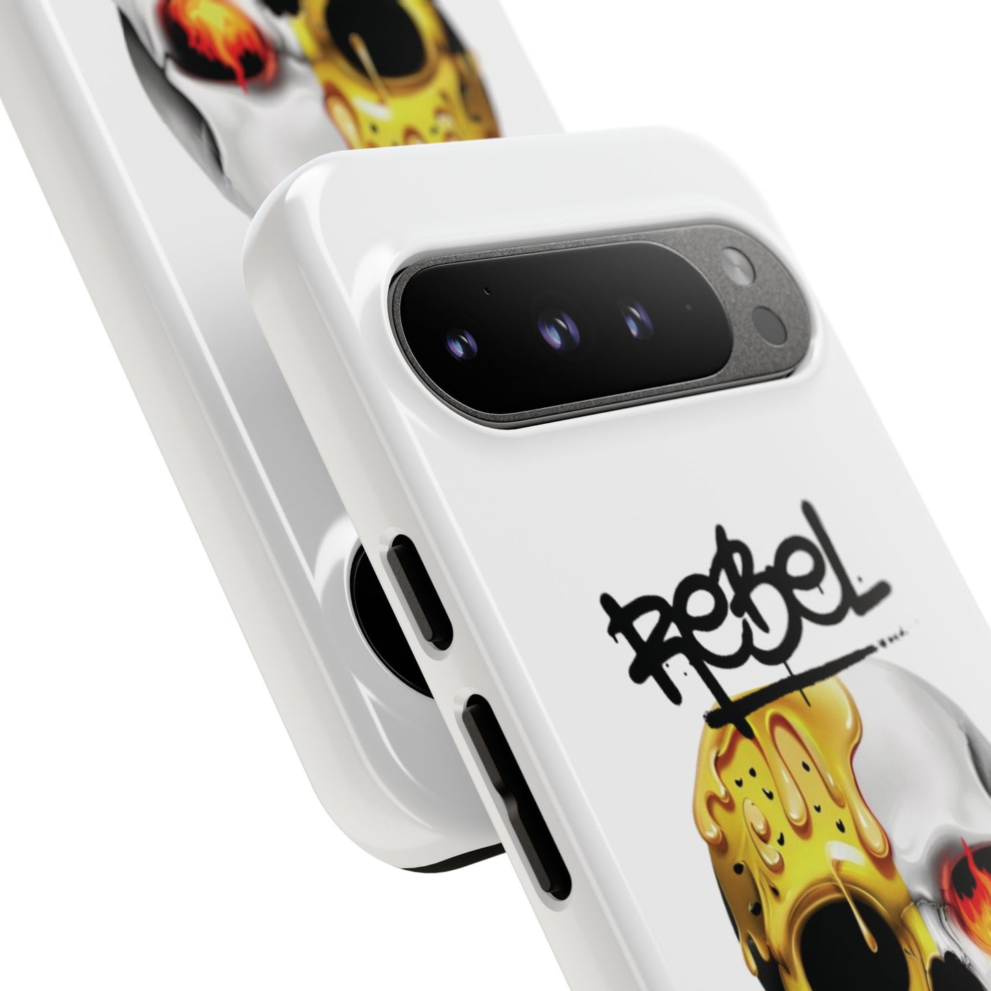 Rebel Skull Phone Case - White