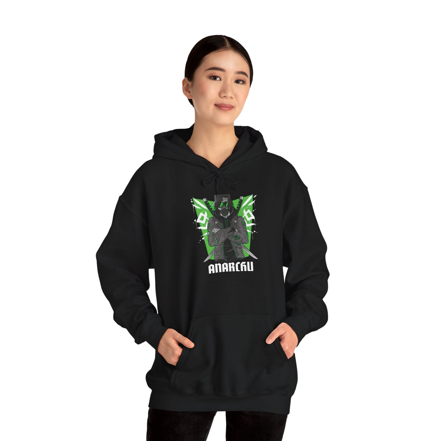 "Anime Anarchy" Hooded Sweatshirt for Men and Women - Unisex Heavy Blend™