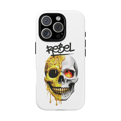 Rebel Skull Phone Case - White