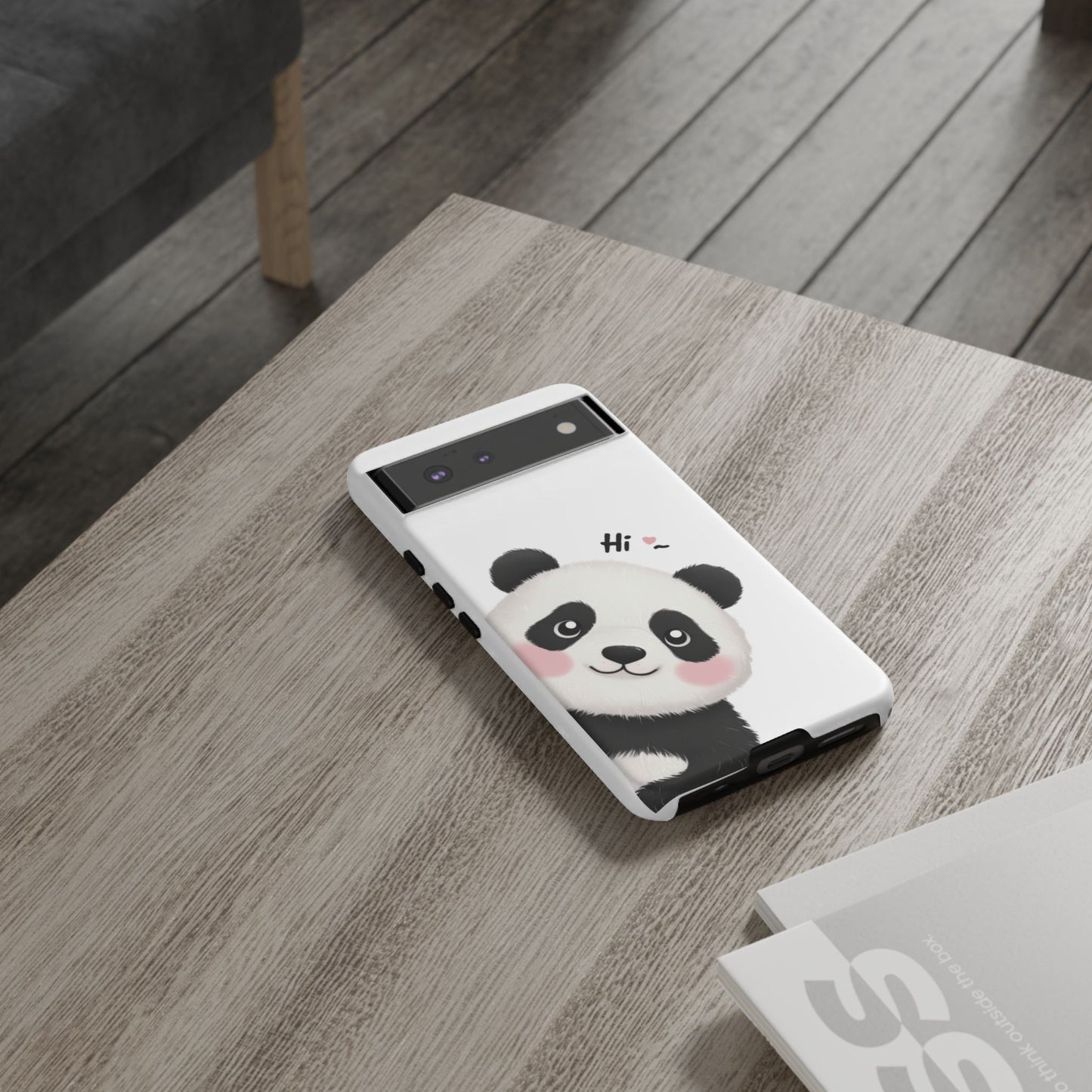 "Hi Cute Panda" Phone Case for iPhone, Samsung Galaxy, and Google Pixel devices