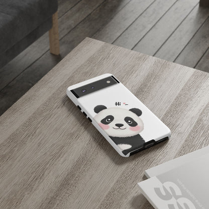 "Hi Cute Panda" Phone Case for iPhone, Samsung Galaxy, and Google Pixel devices