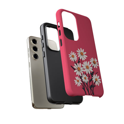 Daisy Flower Phone Case - Vibrant Pink Daisy Design